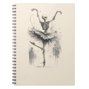 Tanzskelette Prima Ballerina Ballerina Ballett Not Notizblock
