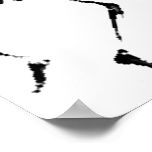 Tanzskelette (schwarzweiß) poster (Ecke)