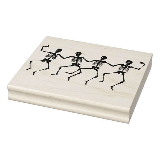 Tanzskelette Silhouette Kunst Briefmarke Gummistempel (Stempel)