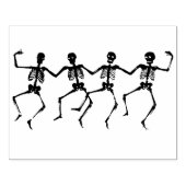 Tanzskelette Silhouette Kunst Briefmarke Gummistempel (Prägung)