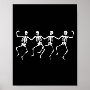 Tanzskelette - Spooky Funny Halloween Party G Poster