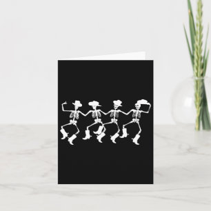 Tanzskelette Spooky Halloween Cowboys Line Da Karte