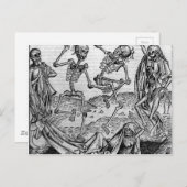 Tanzskelette, 'Tanz des Todes' Postkarte (Vorne/Hinten)