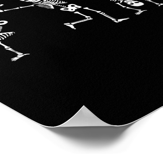 Tanzskelette TanzChallenge Halloween Beängstigend Poster (Ecke)