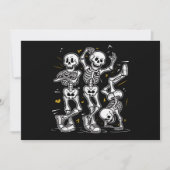 Tanzskelette TanzChallenge Halloween Einladung (Vorderseite)