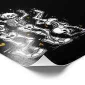 Tanzskelette TanzChallenge Halloween Fotodruck (Ecke)