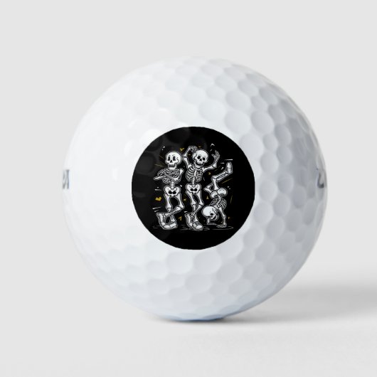 Tanzskelette TanzChallenge Halloween Golfball (Vorderseite)