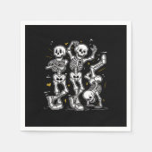 Tanzskelette TanzChallenge Halloween Serviette (Vorderseite)