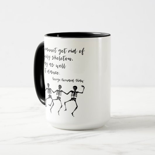 Tanzskelette, Zitat Tasse (Vorderseite Links)