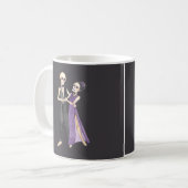 Tanzskelettkaffee auf kaffeetasse (Vorderseite Links)
