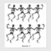 Tanzskelettquartiere Halloween Thunder_Cove Aufkleber (Blatt)