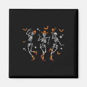 Tanzskeletts Dance Cowboy Western Halloween C Magnet