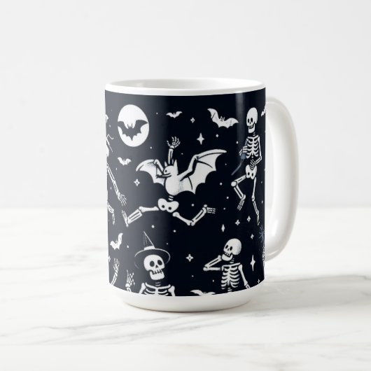 Tanzskeletts-Tasse Kaffeetasse (VorderseiteRechts)