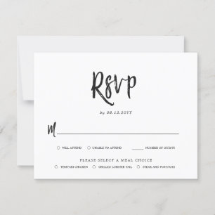 Tanzskript Black Wedding RSVP Wahlmöglichkeit