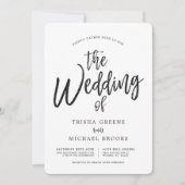 Tanzskript Minimalistisch Hochzeit Einladung (Vorderseite)