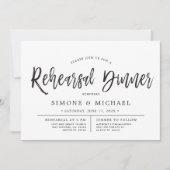 Tanzskript schwarz | Weißes Probe Einladung (Vorderseite)