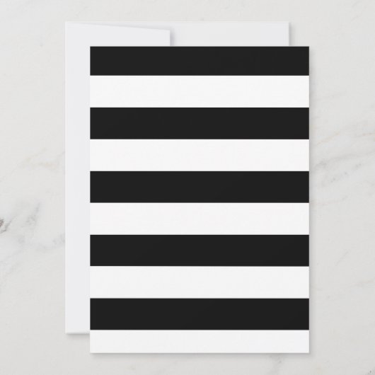 Tanzskript Weiß auf Schwarzer Hochzeit Einladung (Rückseite)