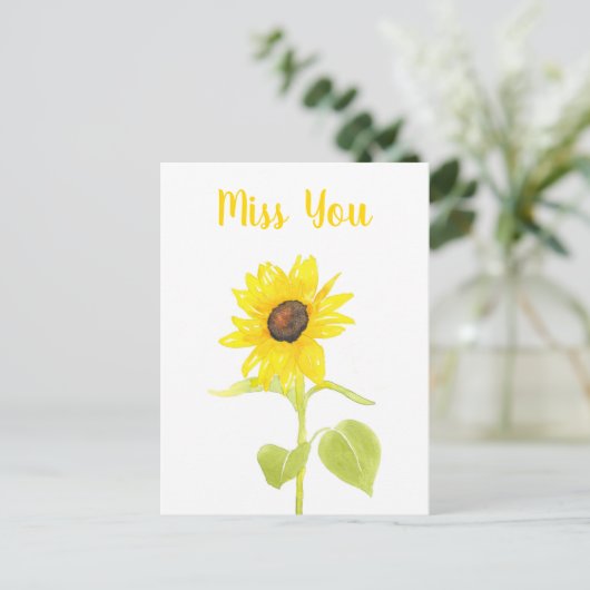 Tanzsonnenblume Postkarte (Stehend Vorderseite)