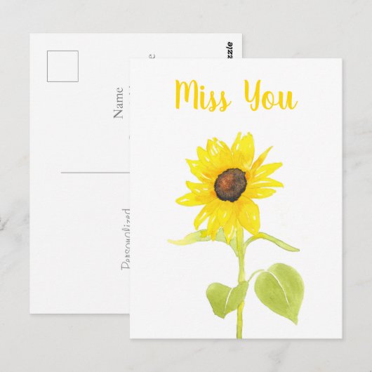 Tanzsonnenblume Postkarte (Vorne/Hinten)