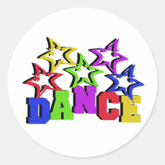Tanzstars Runder Aufkleber