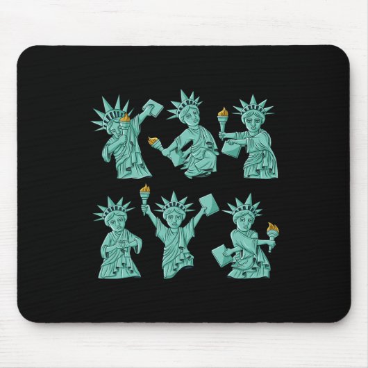 Tanzstatue 4. Juli USA Boys Gir Mousepad (Vorne)