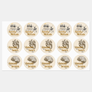 Tanzsticker für Skelette Hallowe'en Participation Etiketten