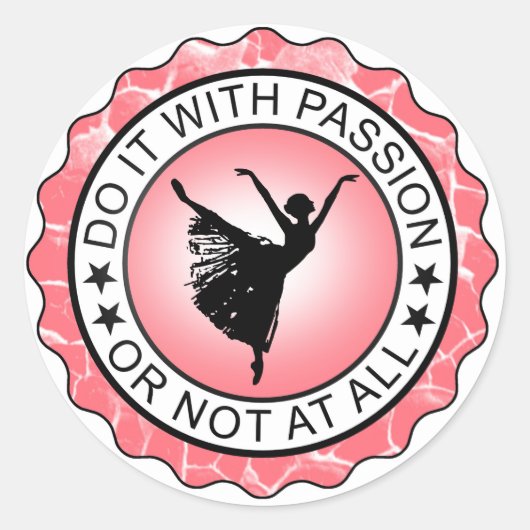 TANZSTICKER RUNDER AUFKLEBER (Vorderseite)