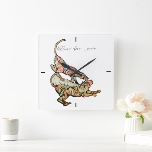 Tanzstil für immer quadratische wanduhr (Zuhause)