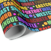 Tanzstile | Ballroom Dancing Geschenkpapier (Rolleneckpunkt)