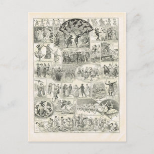 Tanzstile, Französisch 1920 Postkarte