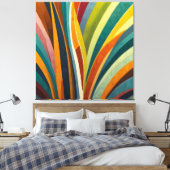 Tanzstreifen in Farbe Leinwanddruck (Insitu (Schlafzimmer))