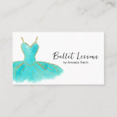 Tanzstudio aquamarin & Gold Visitenkarte (Vorderseite)