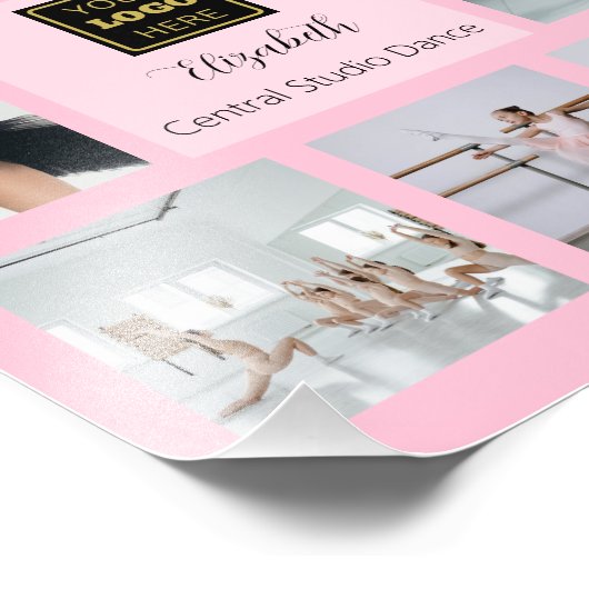 Tanzstudio Ballet Collage Fotodruck (Ecke)