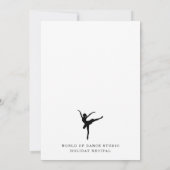 Tanzstudio-Ballettaufführung Einladung (Rückseite)
