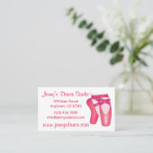 Tanzstudio Lehrer Rosa Ballett Pointe Toe Shoe Visitenkarte (Stehend Vorderseite)