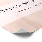 Tanzstudio-Lehrer Soft Pink Poster (Ecke)