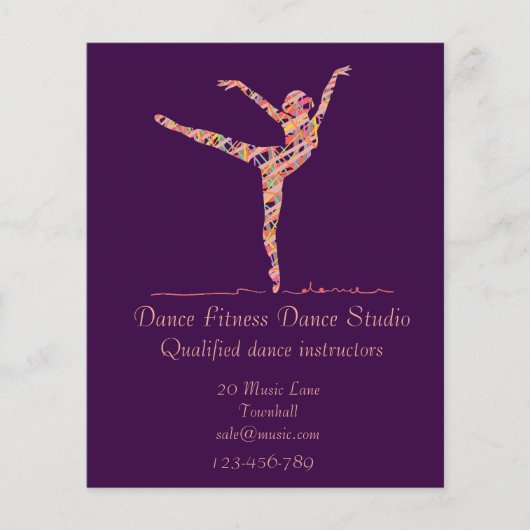 Tanzstudio Tanzunterricht Geschäft Flyer (Vorne)