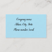 Tanzstudio Visitenkarte (Rückseite)