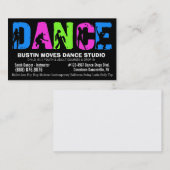 Tanzstunden-oder Tanz-Studio Visitenkarte (Vorne/Hinten)