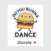 Tanzt du Bunna Funny Bun Puff Aufkleber (Blatt)