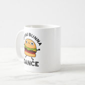 Tanzt du Bunna Funny Bun Puff Kaffeetasse (Vorderseite Links)