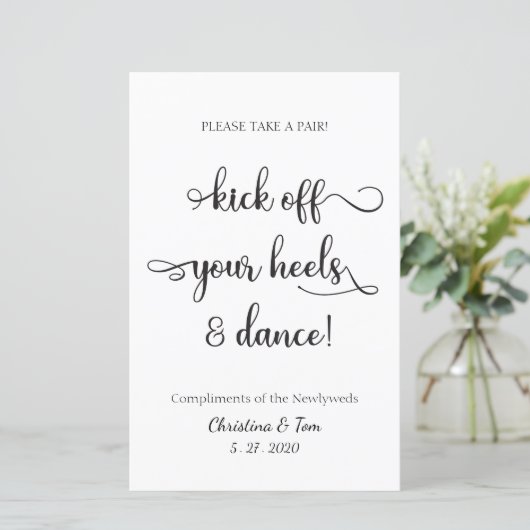 "Tanzt eure Heelse ab und tanzt" schwarzes Hochzei (Stehend Vorderseite)