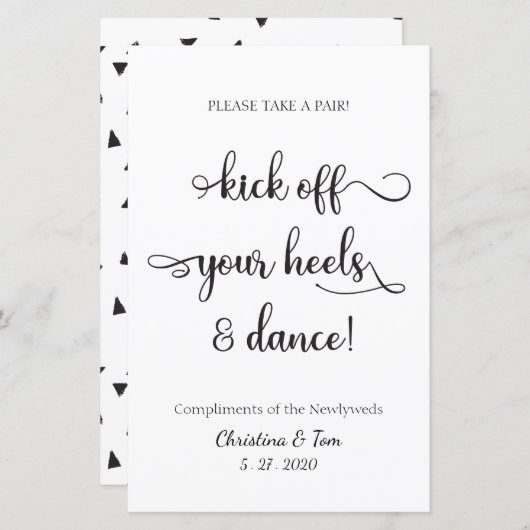 "Tanzt eure Heelse ab und tanzt" schwarzes Hochzei (Vorne/Hinten)