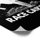 Tanzt für Rennwagenteile auf direktem Track Racing Poster (Ecke)