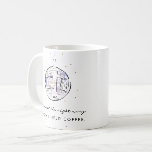 Tanzt im Diskothek Nachtklub Kaffeetasse (Vorderseite Links)