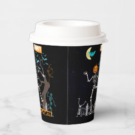 Tanzt Skeletts Halloween-Party Paper Cups Pappbecher