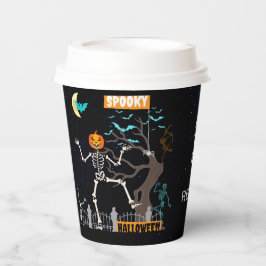Tanzt Skeletts Halloween-Party Paper Cups Pappbecher