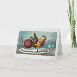 "Tanzt Weihnachtsessen!" Vintage Karte