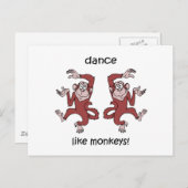 Tanzt wie Affen! Postkarte (Vorne/Hinten)