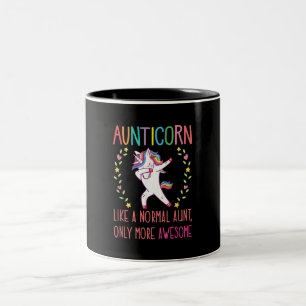 tanzt wie eine normale Tante nur phantastischer .p Zweifarbige Tasse